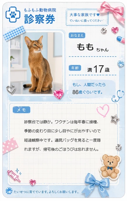 ペット診察券風 - DogAge2